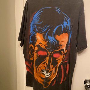 Vintage Tultex Heavyweight Superman Tee Shirt Large Graphic